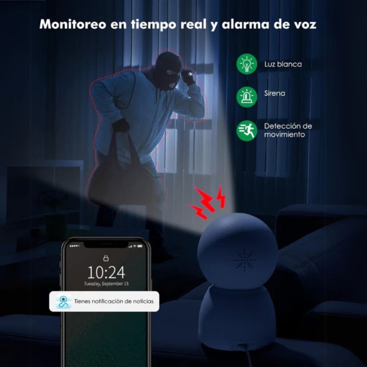 Cámara de Seguridad JORTAN JT-8292 4MP con Doble Lente y Detección Humana por IA