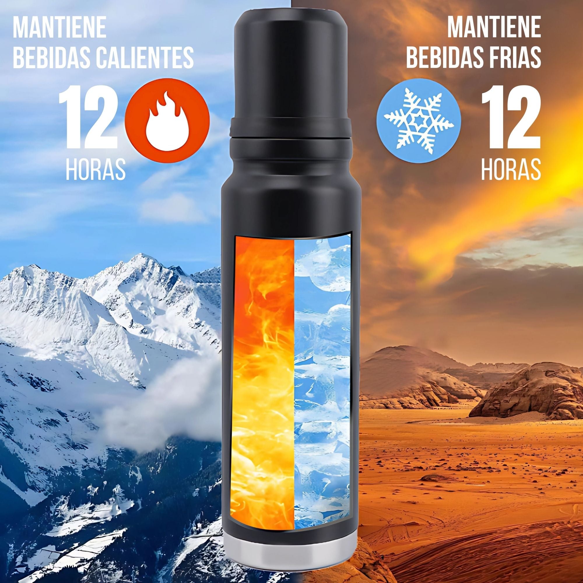 Termo De Acero Inoxidable 1.3 Litros + Mate 236ml Con Bombilla Color Verde