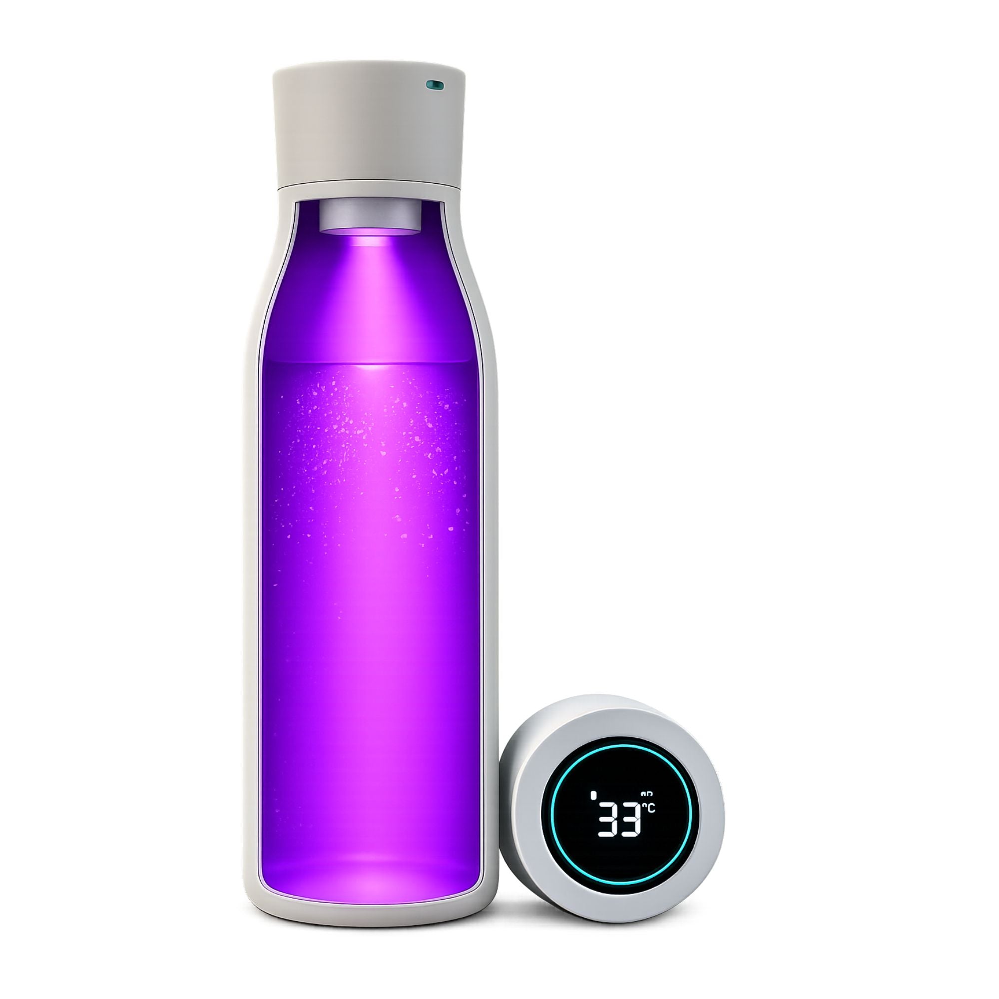 Botella Inteligente UV Autolimpiante TAWO® 750ml Blanco | Acero Inoxidable 316L