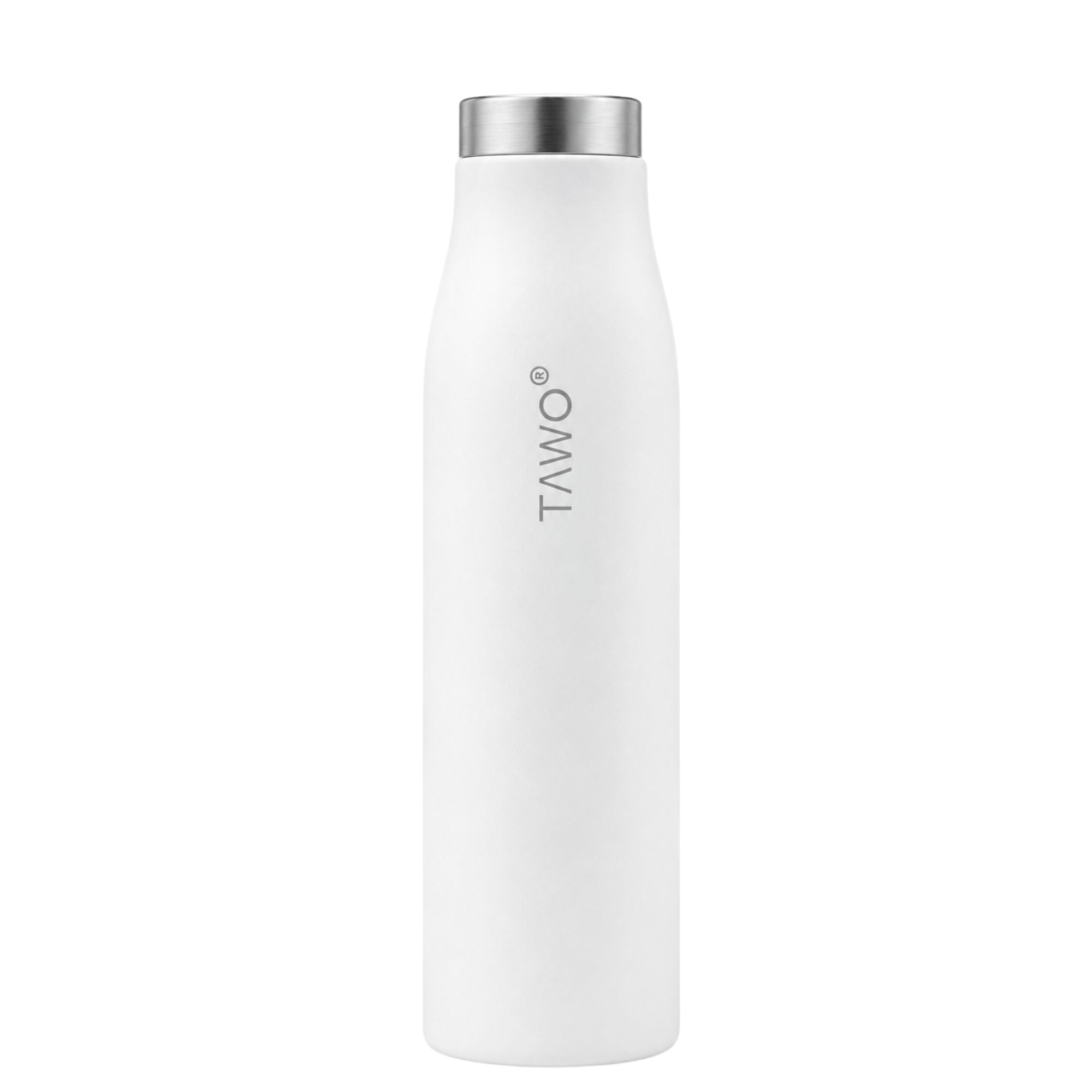 Botella Inteligente UV Autolimpiante TAWO® 750ml Blanco | Acero Inoxidable 316L