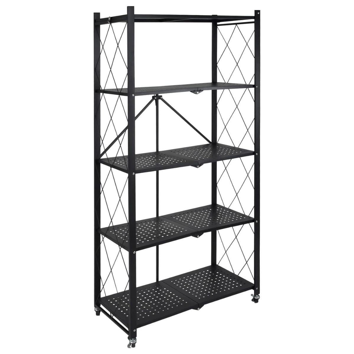 Repisa Estante 5 Niveles Metalico Plegable Estanteria 90kg Negro