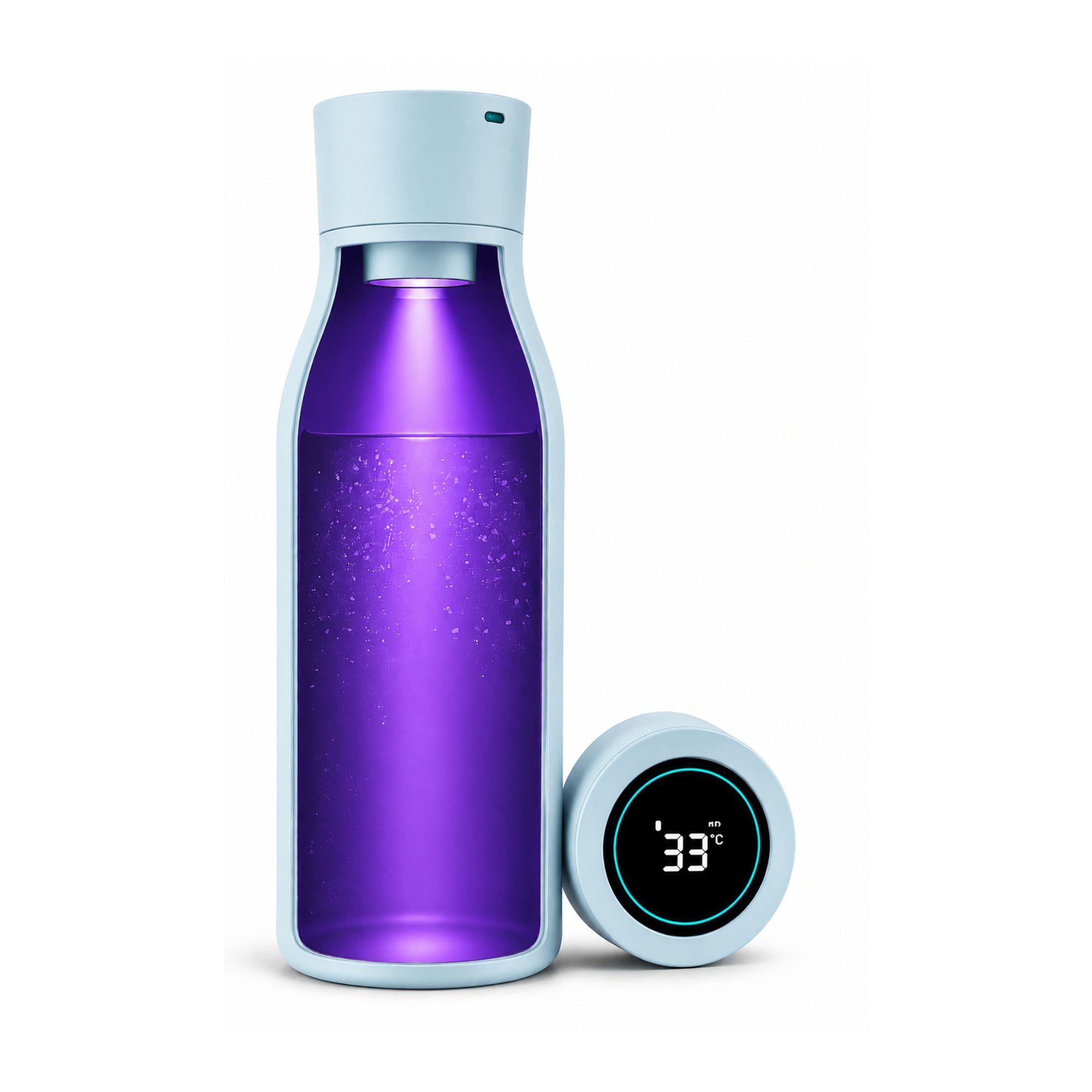 Botella Inteligente UV Autolimpiante TAWO® 750ml Celeste | Acero Inoxidable 316L