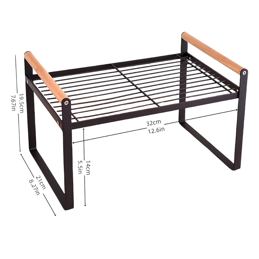 Repisa Organizadora Multiuso Estilo Nórdico Negra 34 cm