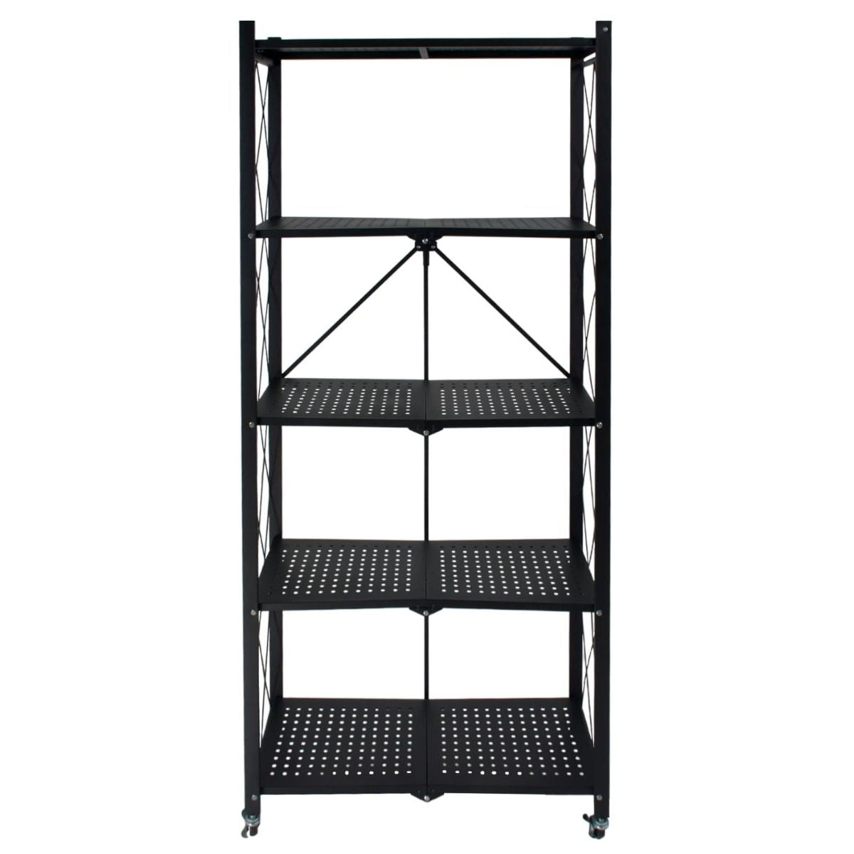 Repisa Estante 5 Niveles Metalico Plegable Estanteria 90kg Negro