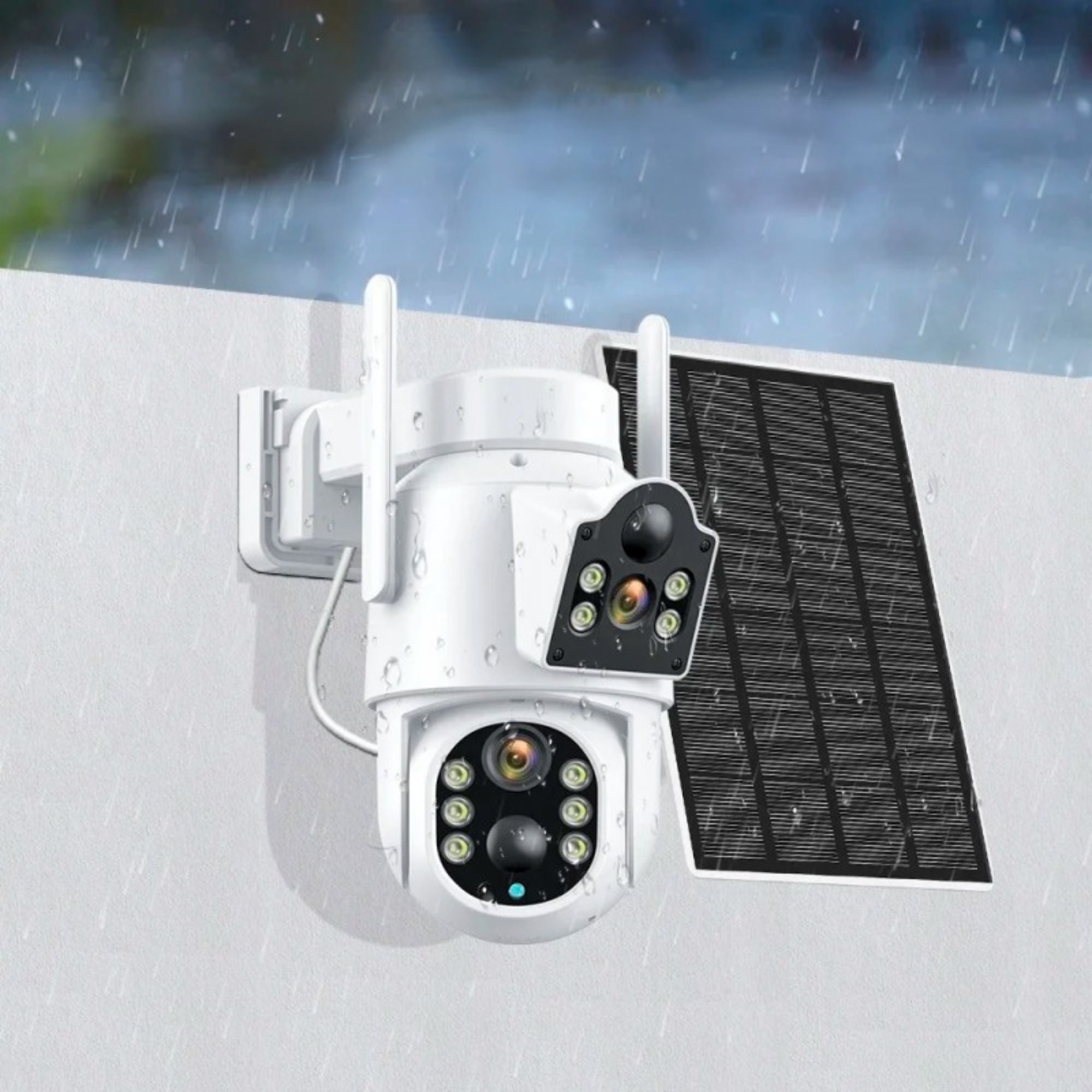 Cámara Solar JORTAN JT-8699T Full HD con Doble Lente y Visión Nocturna