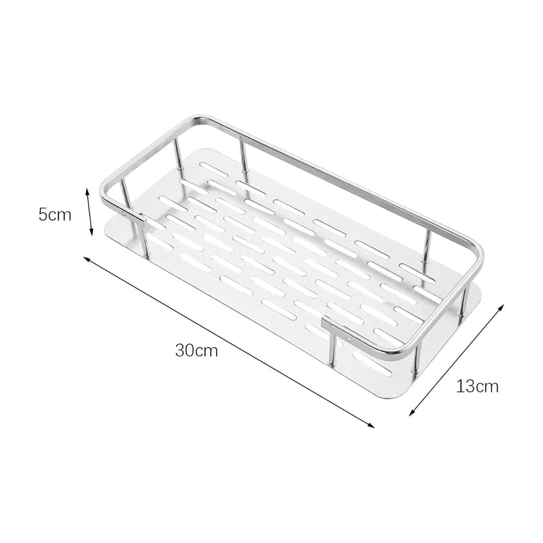 Repisa Organizadora de Aluminio para Ducha con Adhesivo
