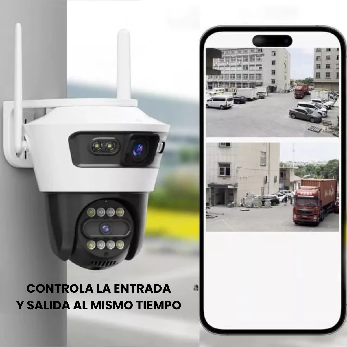 Cámara de Seguridad Exterior JORTAN 4 Full HD con Doble Lente y Detección Humana