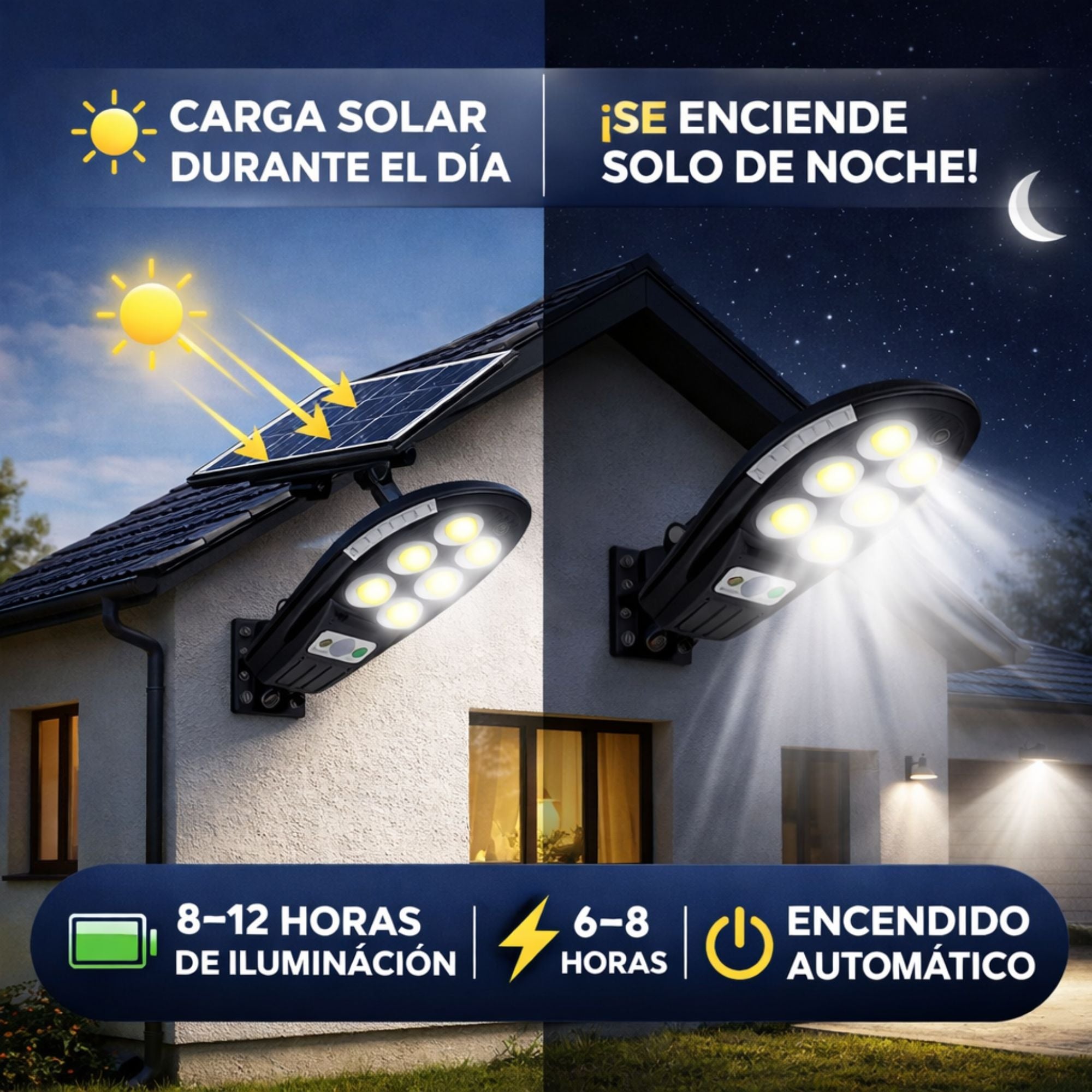 Foco Solar LED Cobra JORTAN 400W con Sensor de Movimiento IP66