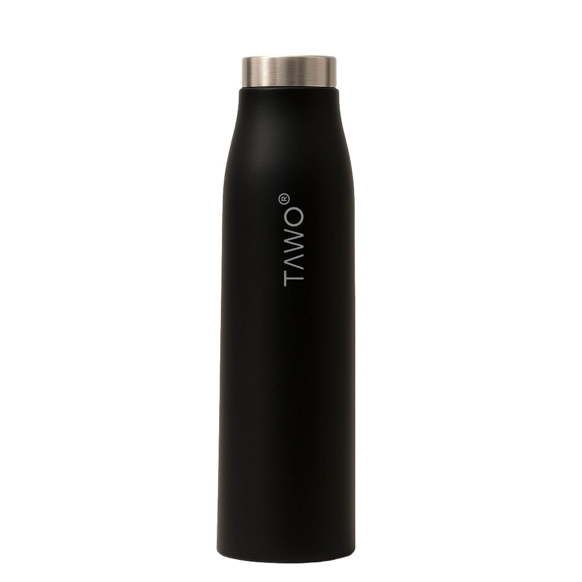 Botella Inteligente UV Autolimpiante TAWO® 750ml Negro | Acero Inoxidable 316L