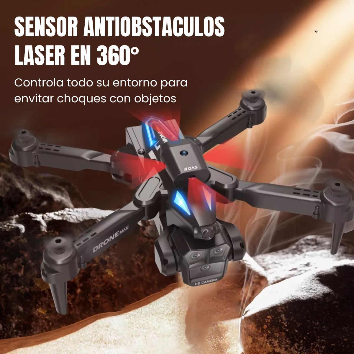 Drone 4k con 3 Cámaras Wifi 2.4ghz Fpv Antichoques H15 Pro Max