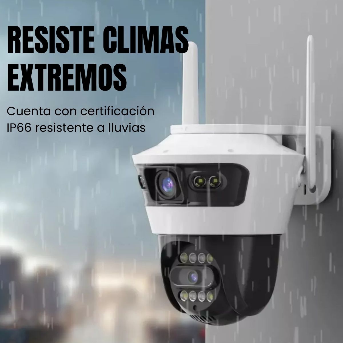 Cámara de Seguridad Exterior JORTAN 4 Full HD con Doble Lente y Detección Humana