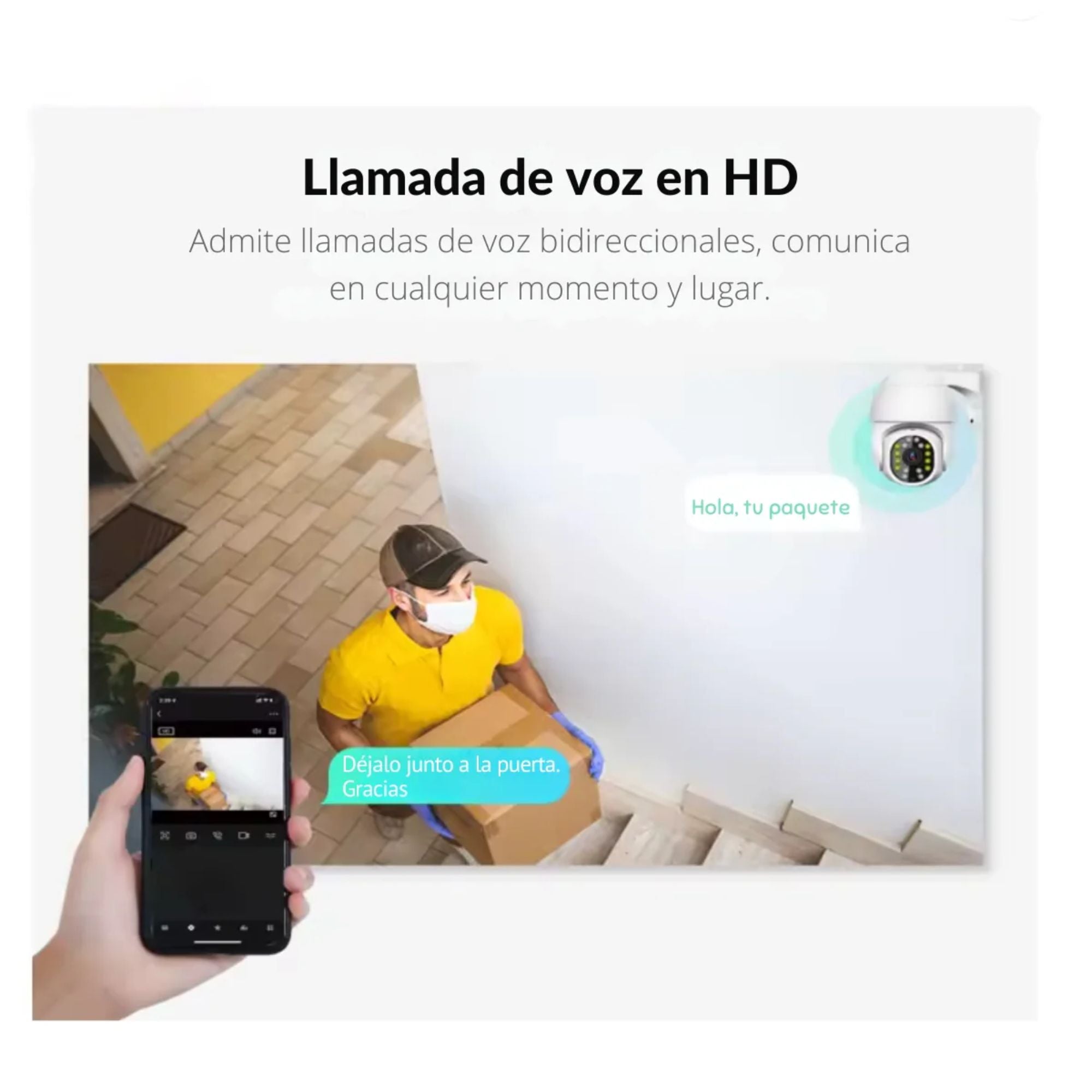 Cámara de Seguridad Exterior Jortan 8159 WiFi Full HD con Visión Nocturna y Alarma