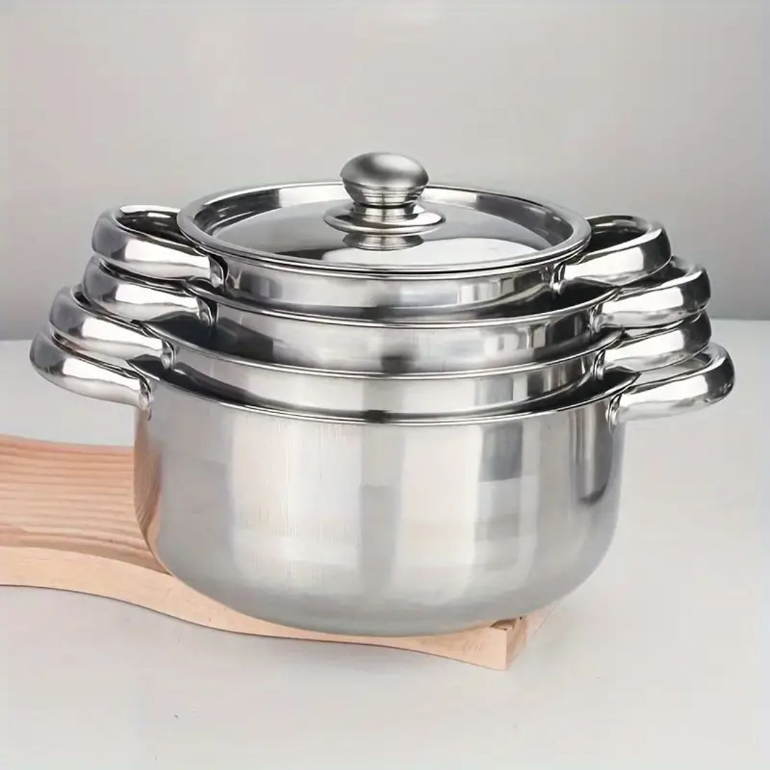 Bateria de Cocina 8 Piezas Acero Inoxidable 20 / 22 / 24 / 26 Cms