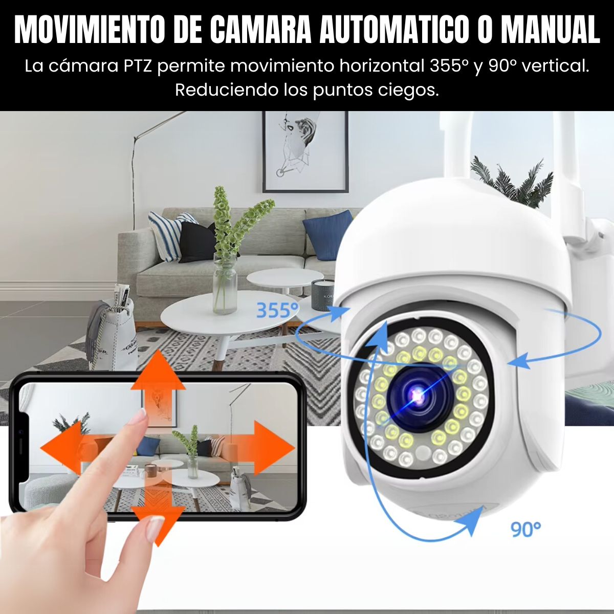 Cámara de Seguridad Exterior JORTAN JT-8161QJ Full HD WiFi con Visión Nocturna y Audio Bidireccional