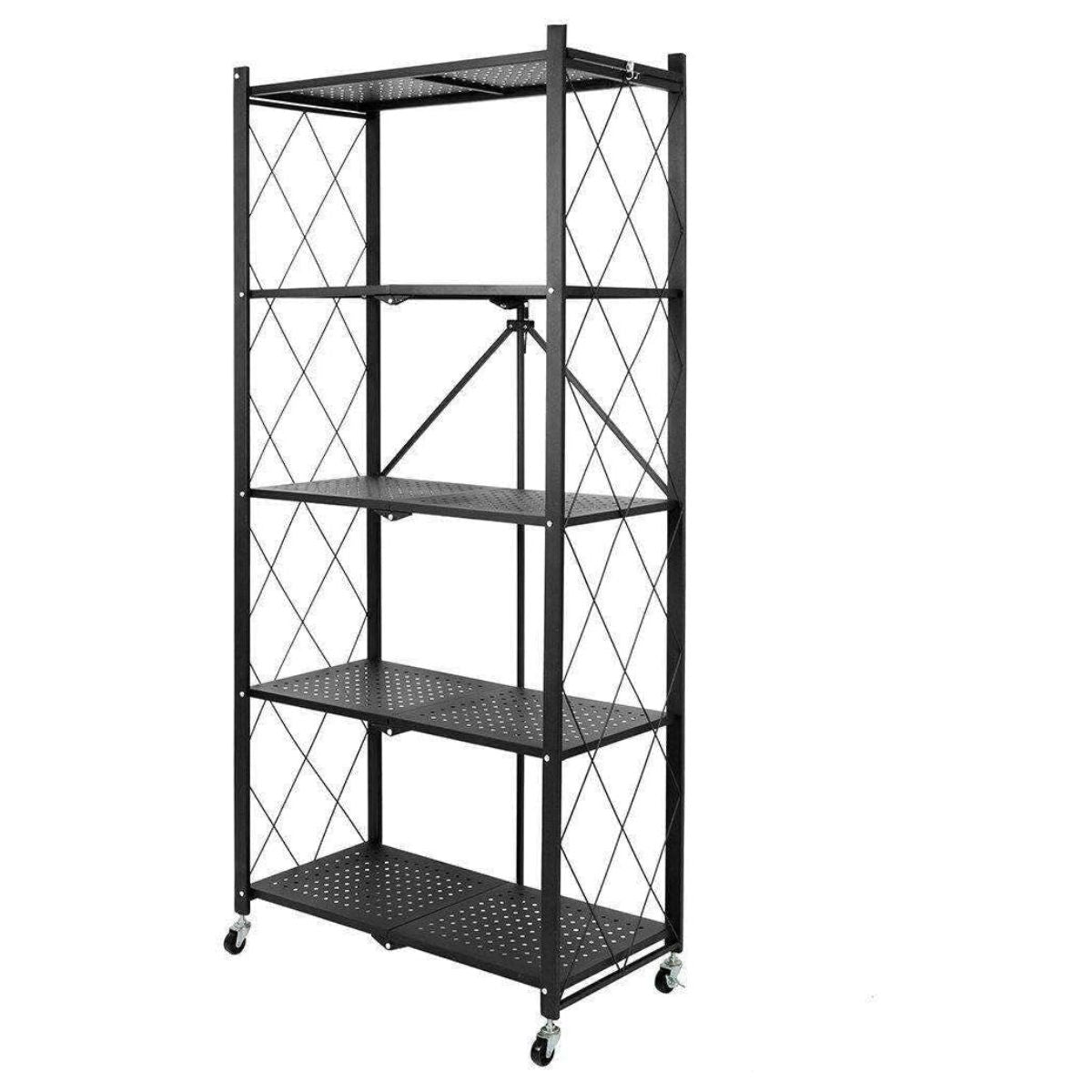 Repisa Estante 5 Niveles Metalico Plegable Estanteria 90kg Negro