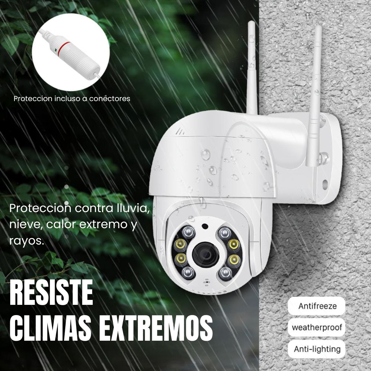 Cámara de Seguridad Exterior JORTAN JT-8160QJ Full HD con Visión Nocturna y Detección de Movimiento