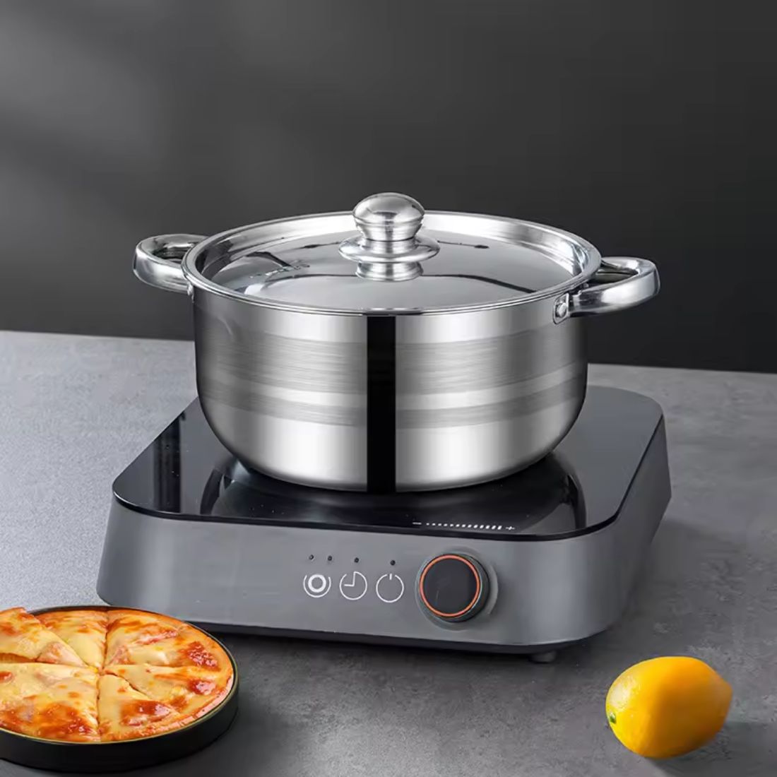 Bateria de Cocina 8 Piezas Acero Inoxidable 20 / 22 / 24 / 26 Cms