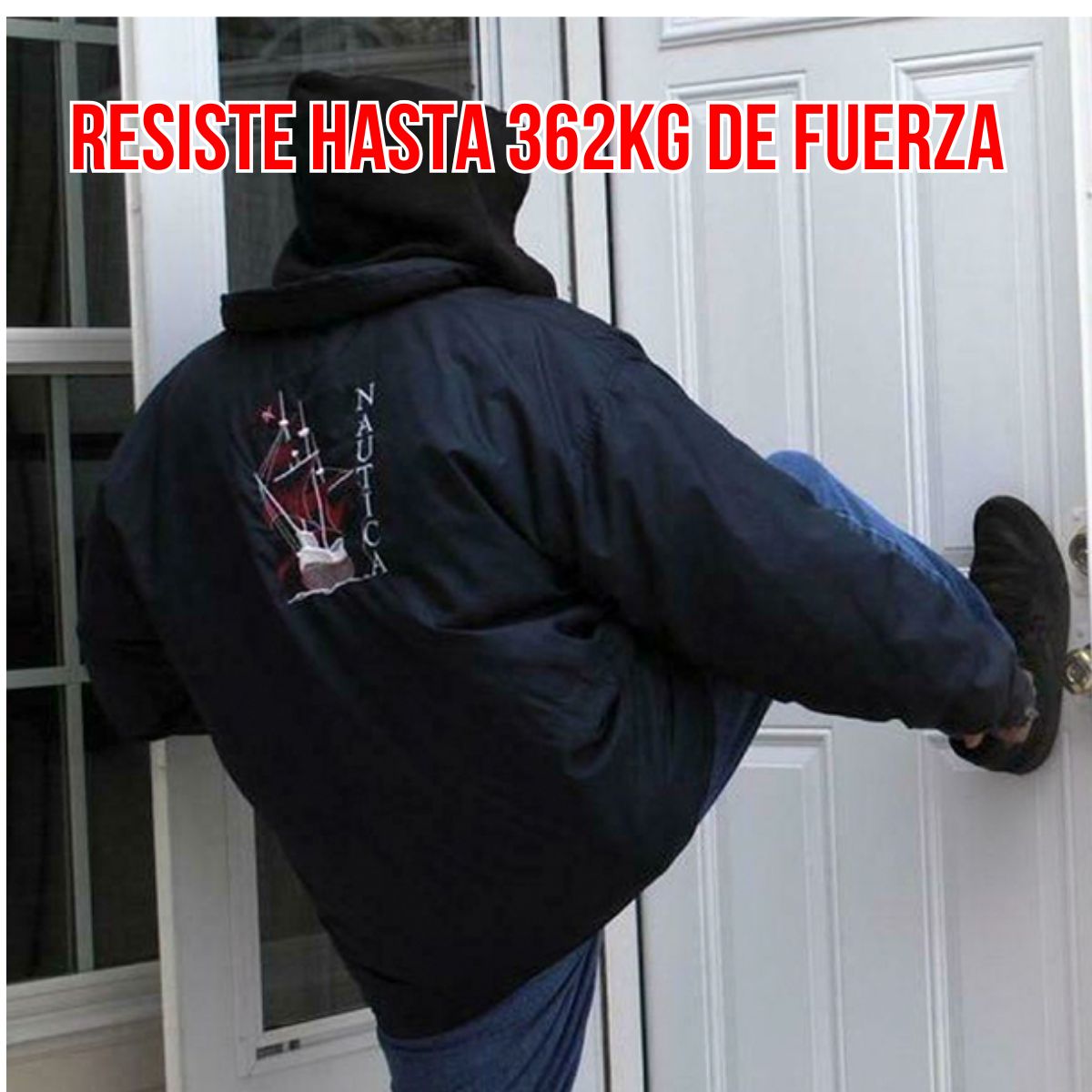 Cerradura Refuerzo Puerta Seguridad Picaporte Pestillo Puerta Principal Negro