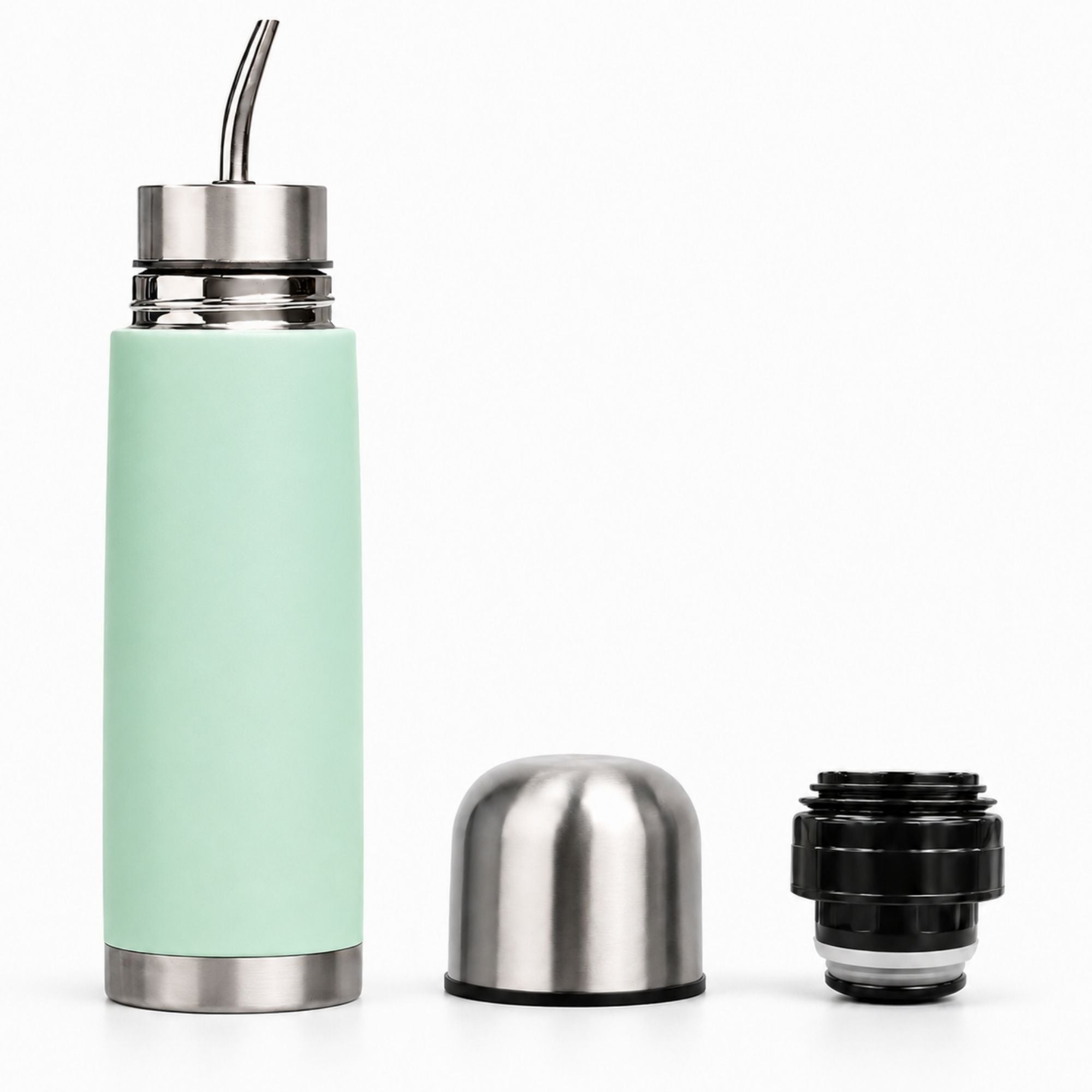 Termo mate autocebante 2 en 1 Tawo 750 ml de acero inoxidable Verde Claro