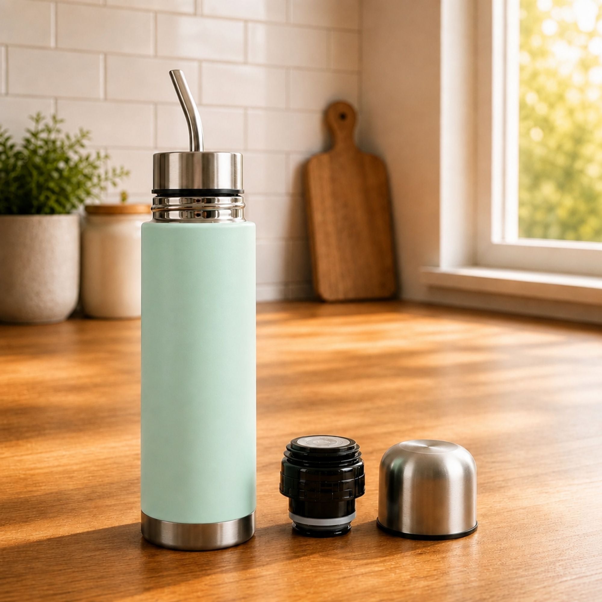 Sistema de tapa y bombilla autocebante termo Tawo 750 ml