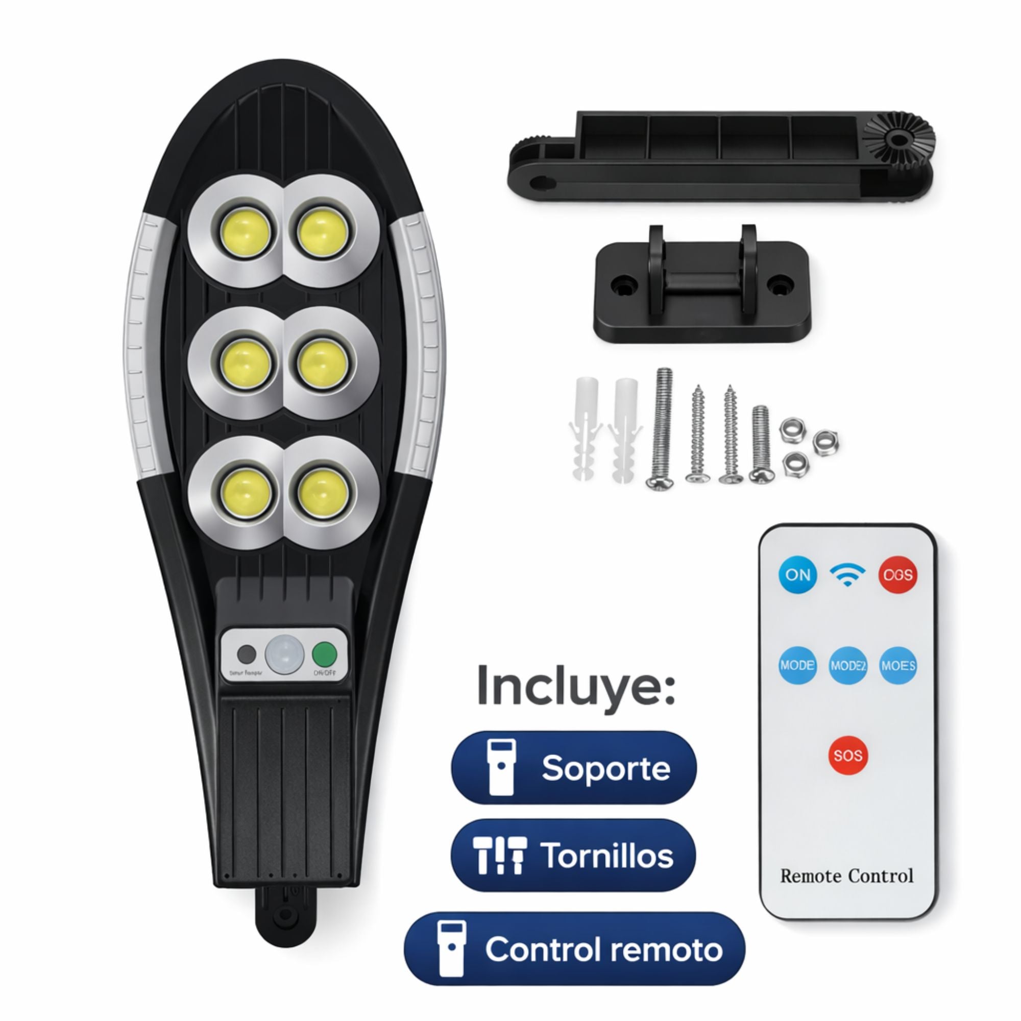 Foco Solar LED Cobra JORTAN 300W con Sensor de Movimiento IP66