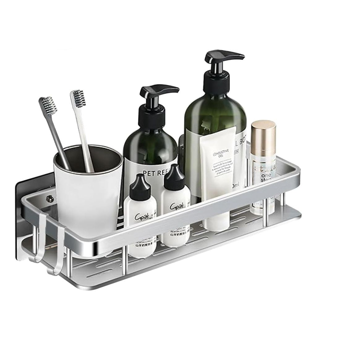 Repisa Organizadora de Aluminio para Ducha con Adhesivo