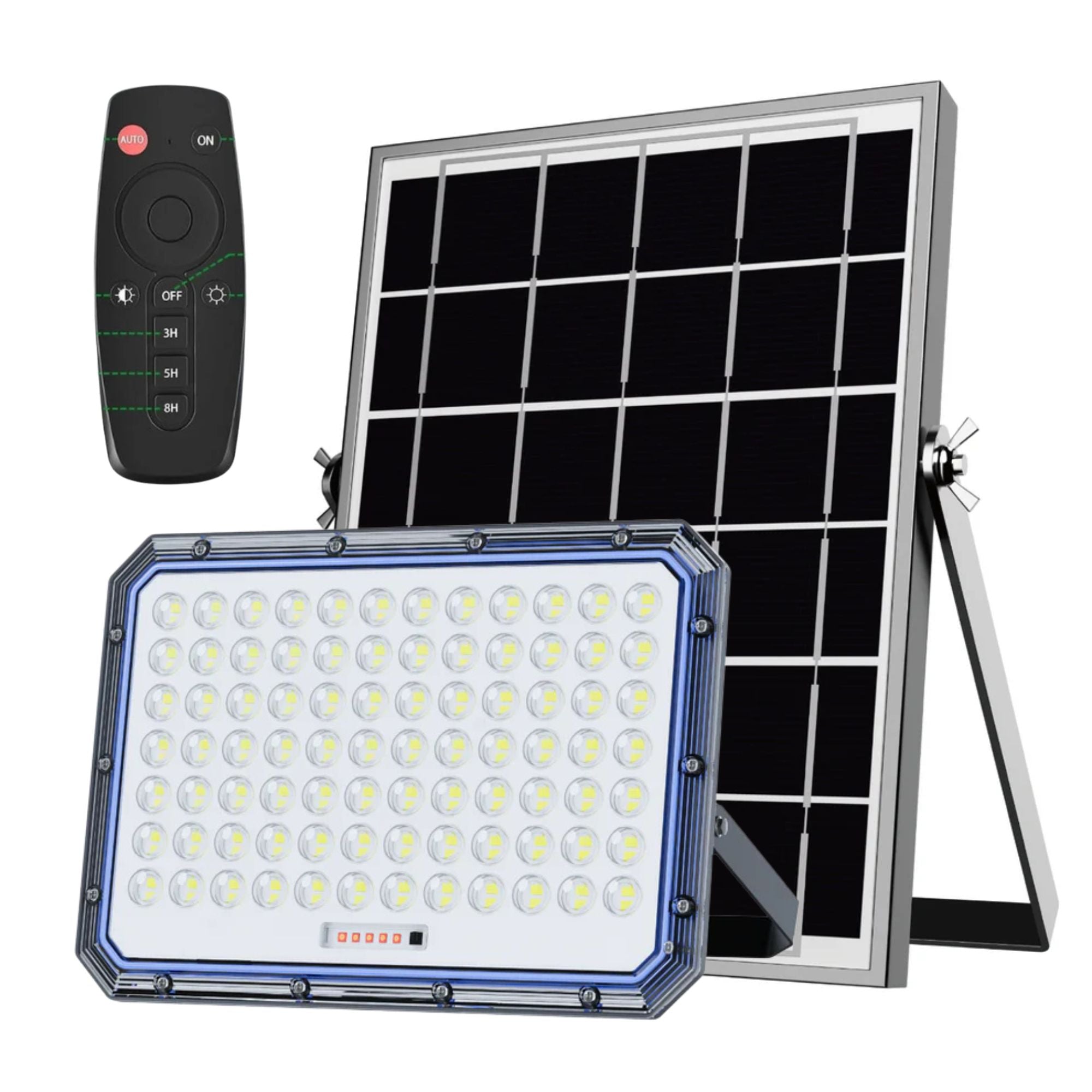 Reflector Solar LED JORTAN 2000W Exterior IP66 con Panel y Control Remoto