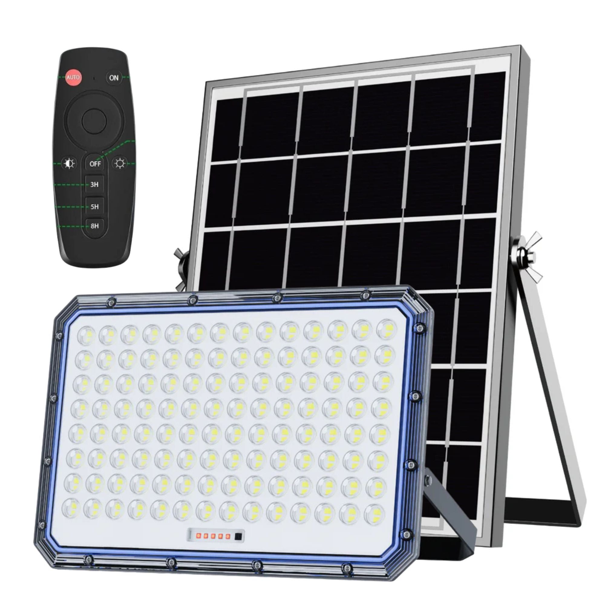 Reflector Solar LED JORTAN 3000W Exterior IP66 con Panel y Control Remoto