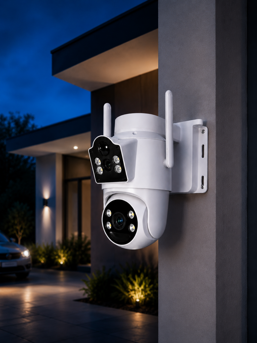 Cámara Solar WiFi 3MP Doble Lente PTZ y Visión Nocturna Jortan JT-8699T